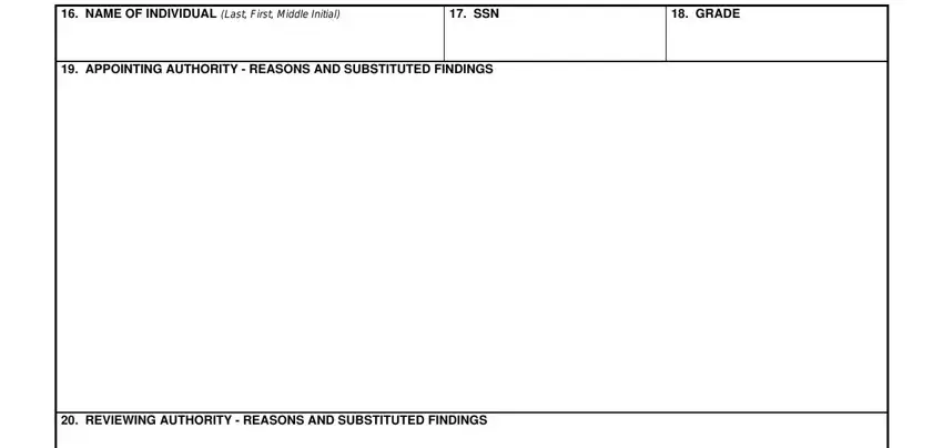 Step number 4 for filling out 261 form