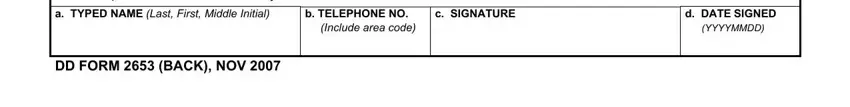 Step number 4 in completing 2653 include code
