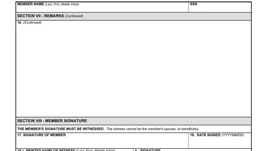 Writing segment 4 of da form 2656 5