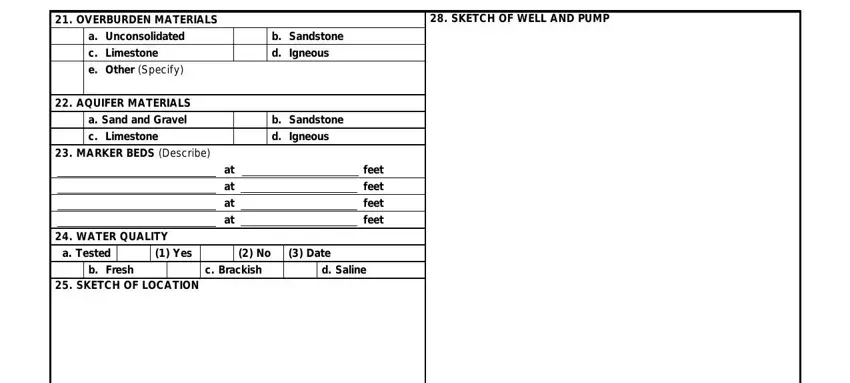 Documenting well materials on DD Form 2680