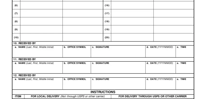 Stage number 2 in completing army manual dispatch