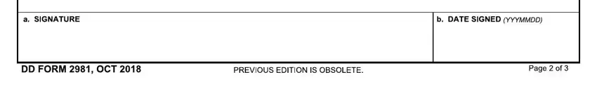 Part no. 4 for filling in 2981