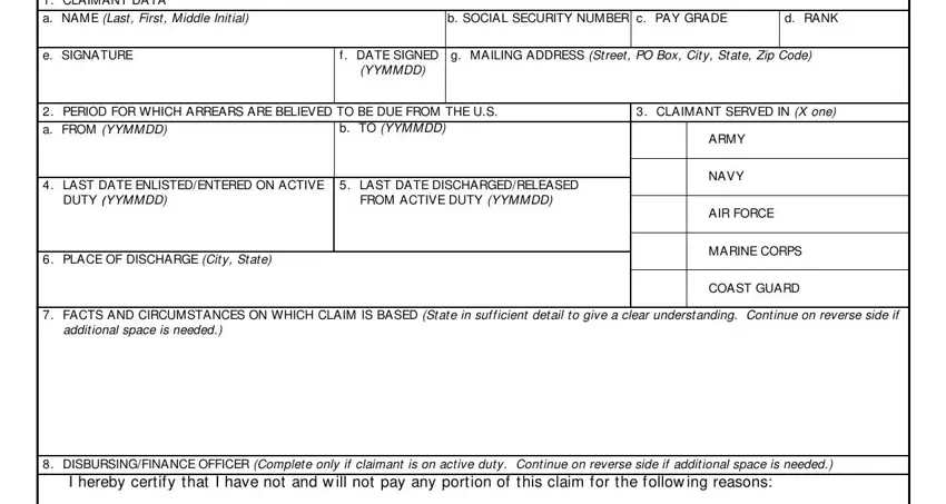 Ways to complete dd form 827 portion 1