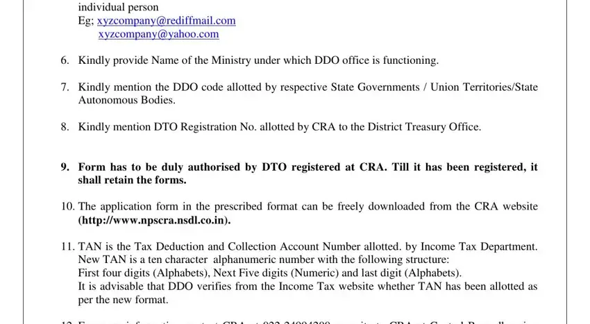 Step # 1 of filling out ddo registration