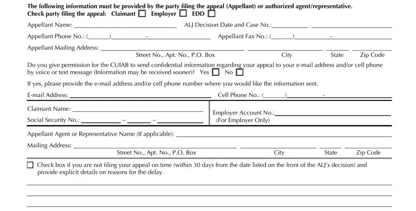 How to complete the California unemployment insurance appeal PDF portion 1