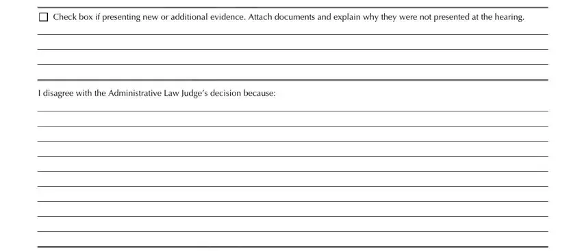 Filling in the CUIAB appeal form portion 2