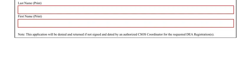 CSOS certificate application form - section 2 Principal Coordinator