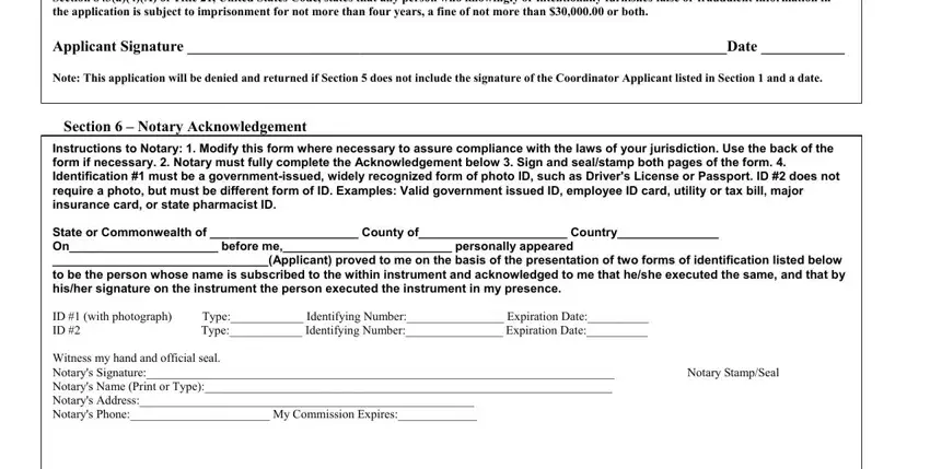 Step number 4 of filling out dea252 pdf