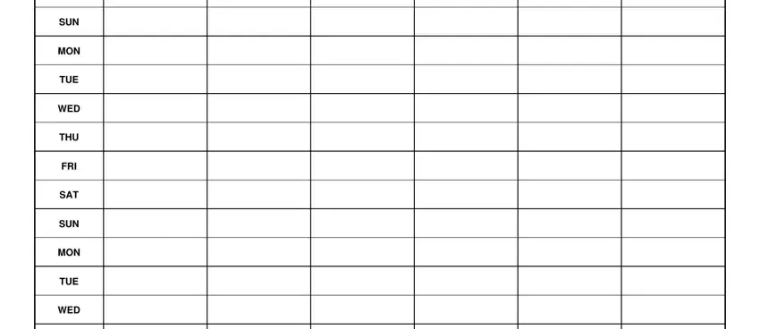 Stage no. 3 of filling in deca form 70 4 time attendance