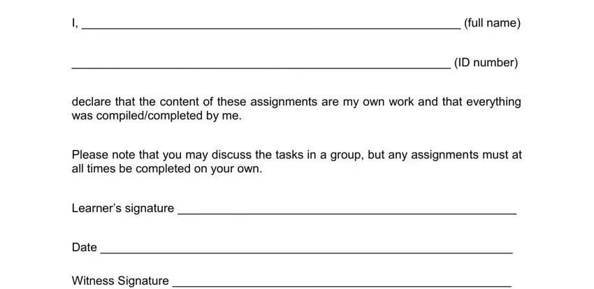Stage 1 in completing the declaration of authenticity form online