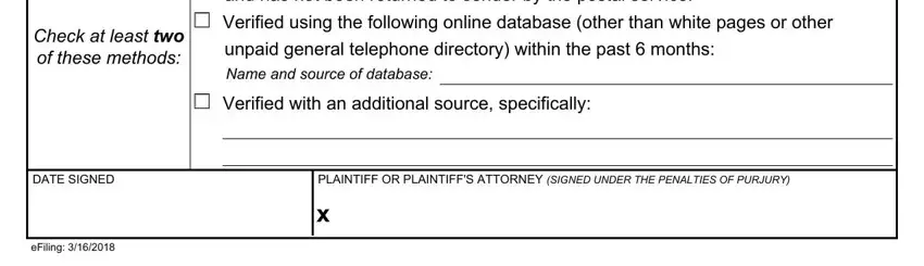 How one can fill in verification defendant step 3