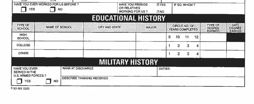 Work schedule availability section in the Del Taco printable form showing fields for each day of the week