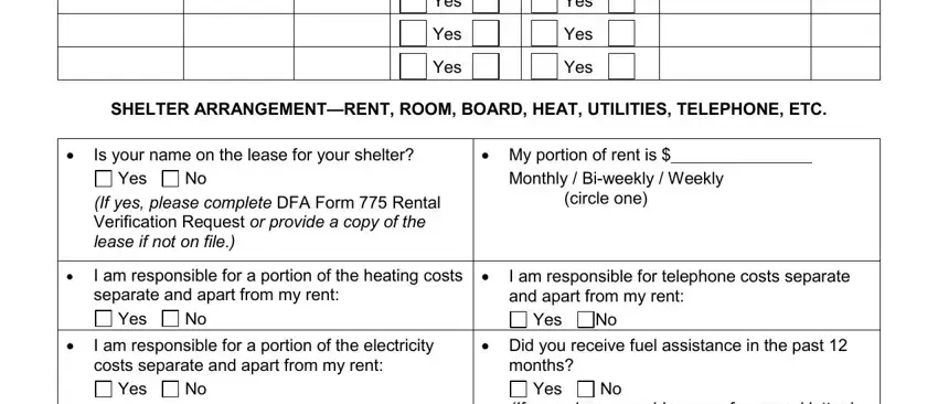 Completing section 2 of DFA Form 768