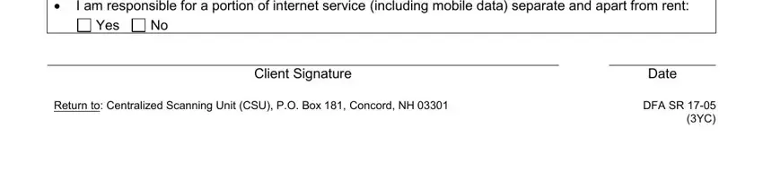 Completing section 3 of DFA Form 768 with signature and date