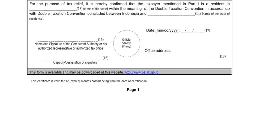 Step no. 2 in filling out dgt form indonesia download
