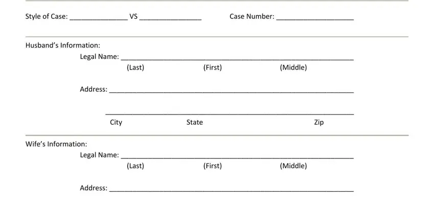 Stage # 1 of completing florida dh513 form