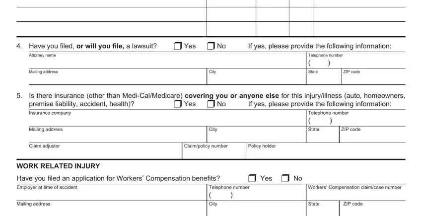 Stage no. 2 for completing dhcs 6168 form