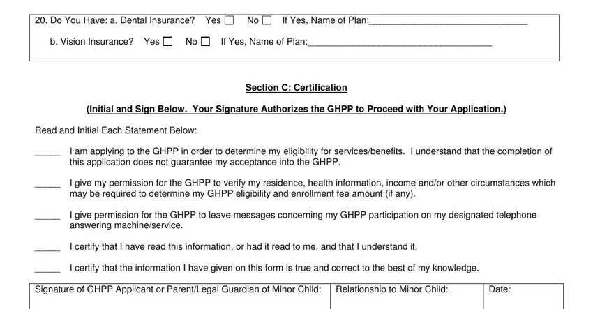 Stage number 5 for submitting application handicapped program get