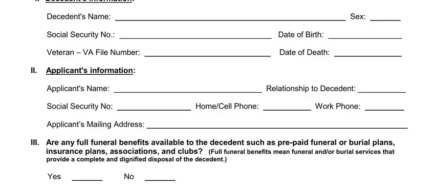 Writing segment 1 of form dhs 1163