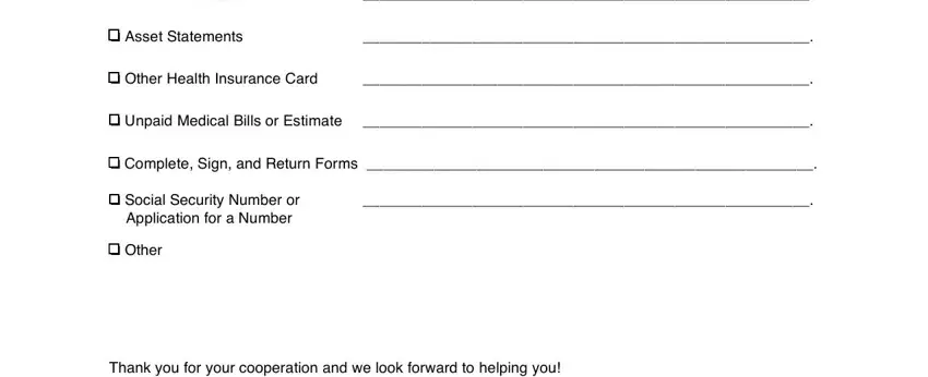 cid Unpaid Medical Bills or, cid Other Health Insurance Card, and cid Complete Sign and Return Forms inside Citizenship