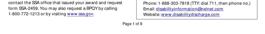 How one can fill out total and permanent disability discharge step 1