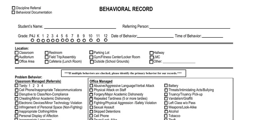 Filling out part 1 of RtI
