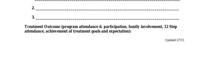 Filling out part 3 in online discharge summary