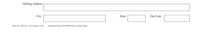 Writing segment 3 of Diversified Form 2232