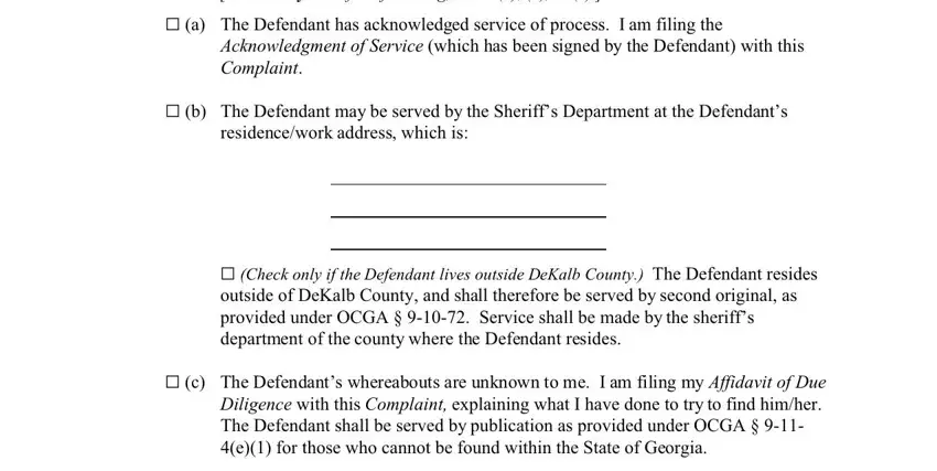 Filling in section 4 in georgia divorce minor children