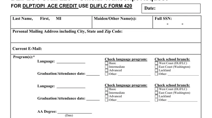 dliflc request transcript completion process clarified (stage 1)