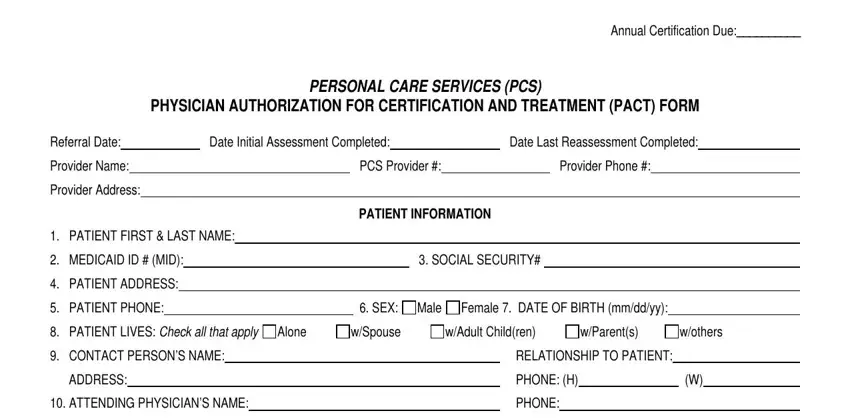 dma 9052 form completion process shown (part 1)