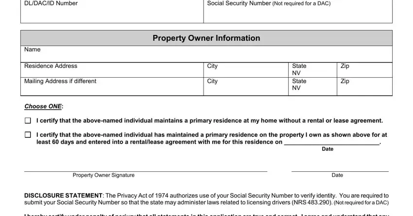 Step no. 2 for filling out certification