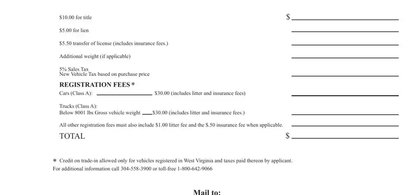 Stage # 4 of filling out GVW