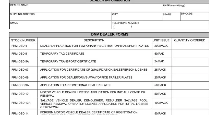 The way to prepare Dmv Form Dsd 36 portion 1