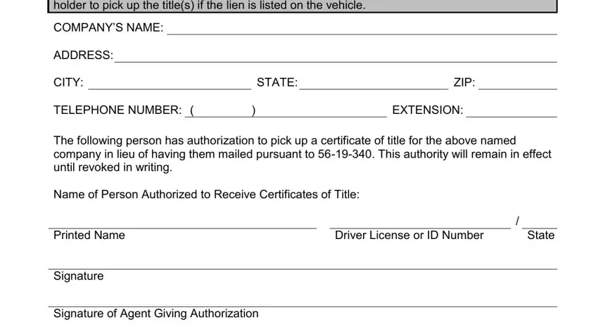 Filling in section 1 of sc form mv 80a