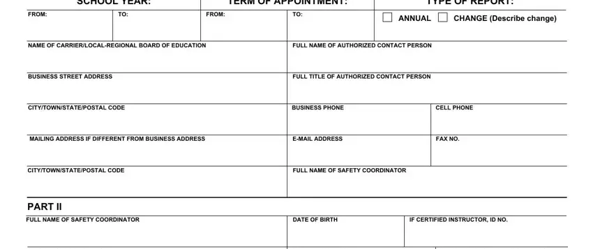 Filling out segment 1 in Dmv Form R 390