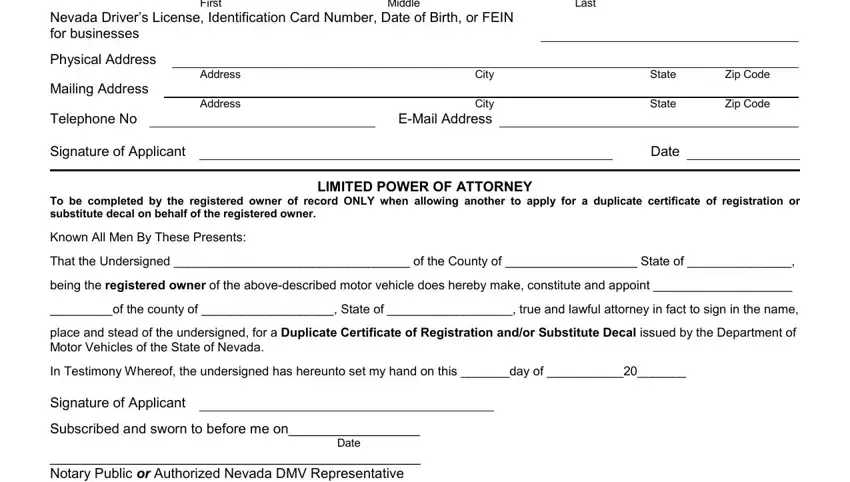 Ways to fill in Lic portion 2
