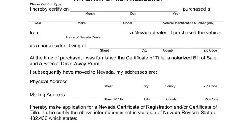Part # 1 of filling in Nevada