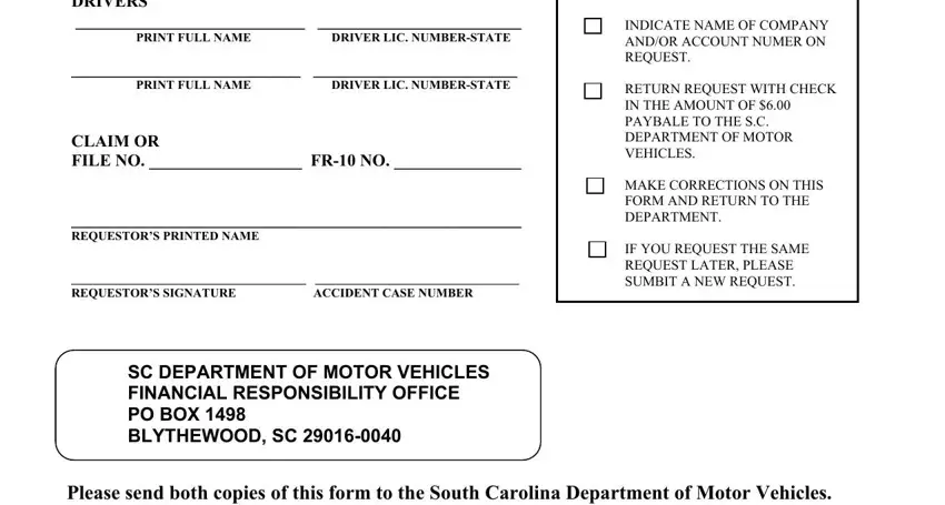 The way to fill out CORRECTIONS part 2