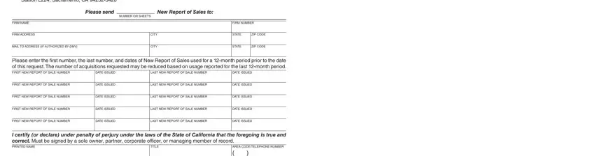 Completing segment 1 of reg 397 california dmv pdf