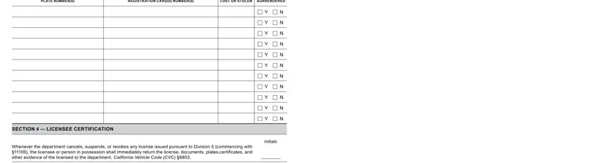 Stage no. 3 for filling in 79c form get