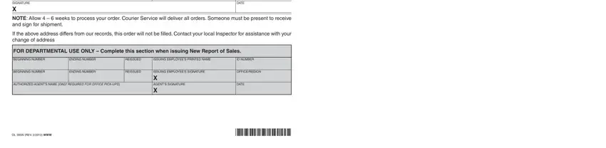 Stage no. 2 of filling in reg 397 california dmv pdf
