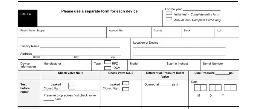 Part number 1 in filling in form 1013 doh
