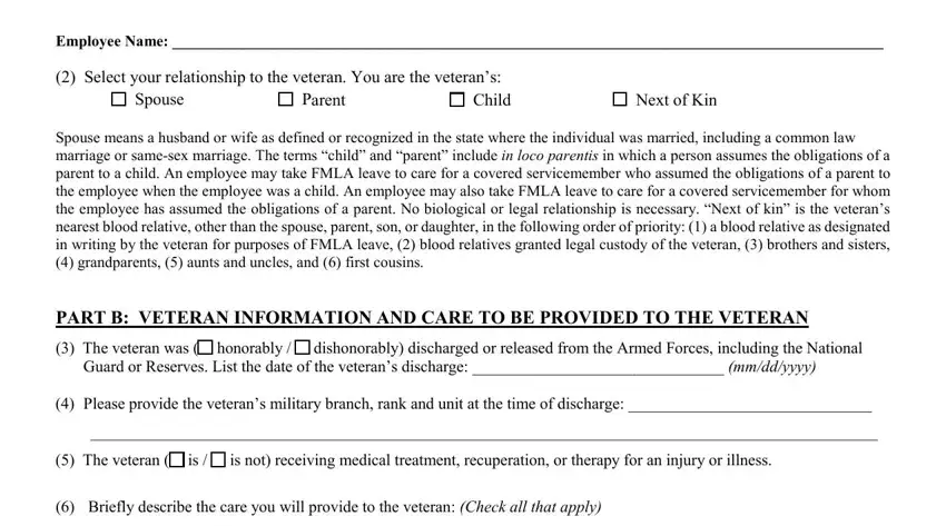 Guard or Reserves List the date of, Next of Kin, and Spouse means a husband or wife as in v veteran caregiver form