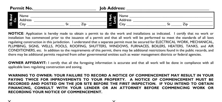 Ways to complete city of doral permit application form portion 4