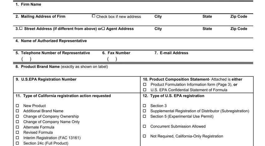 Filling out section 1 in Dpr Form 39 030