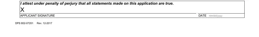 The right way to complete Dps 802 Form step 3