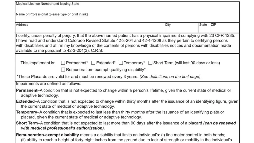 State ZIP, Extended, and Address in persons disabilities parking