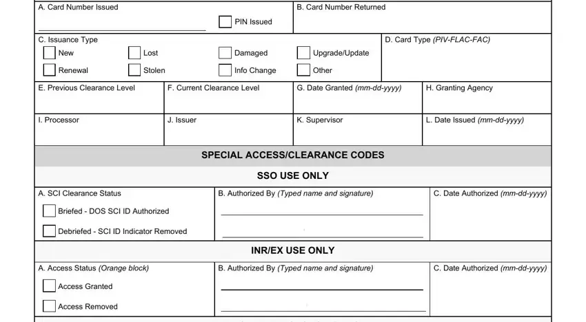 Guidelines on how to fill in department card state id step 3