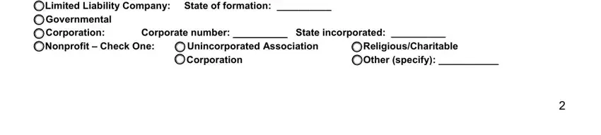 Writing segment 3 in applicant vendor application form